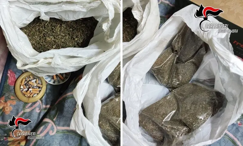Droga: nascondeva 760 gr di marijuana in una stalla, arrestato