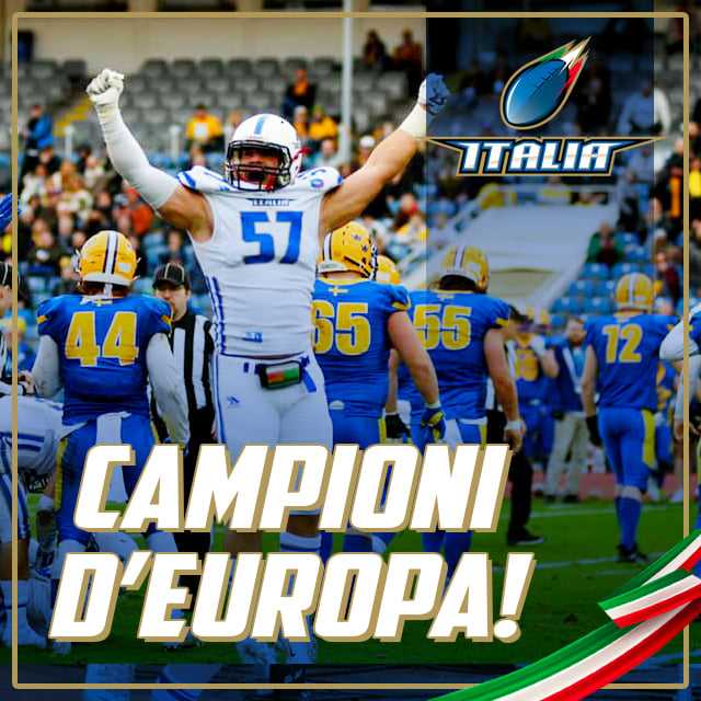 L’Italia del football americano è Campioni D’europa!!!!. Leggi i dettagli