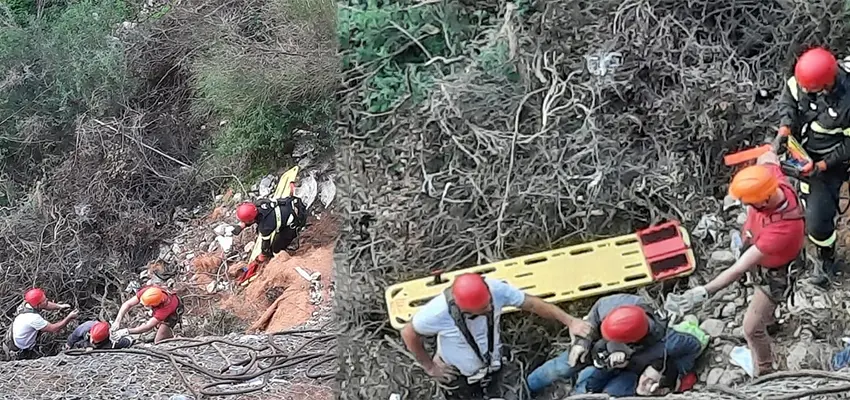 Placanica. 34enne lavoratore/rocciatore precipitata in un dirupo. Intervento dei Vvf con Drago VF66. Video. I dettagli