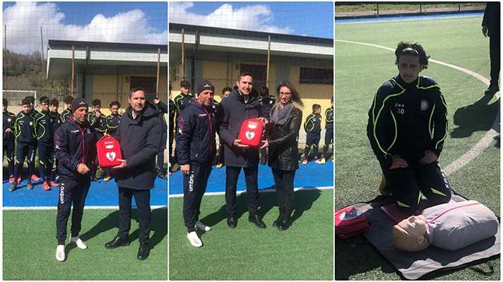 Nota stampa Cons. Alecci su donazione Defibrillatore portatile a Soc. Sportiva giovanile Domenico Aspro