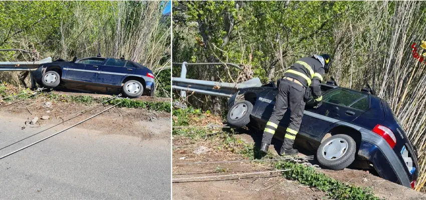 Incidenti Stradali. Lamezia terme, auto impatta conto balaustra. I Vvf estraggono 2 feriti dall’auto