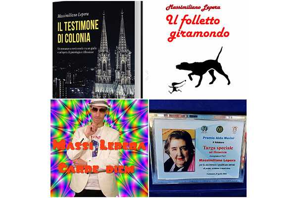 Nuovo disco e due romanzi per Massimiliano Lepera. Targa ad Honorem per l’attività musicale e letteraria