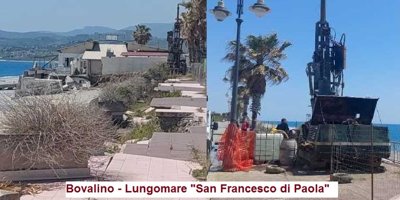 Bovalino: Lungomare franato. Si eseguono le “indagini geognostiche”