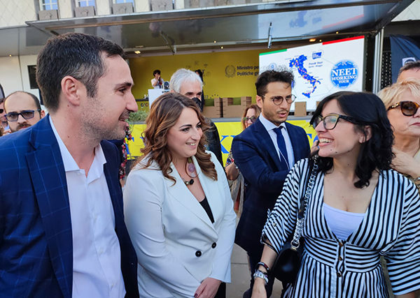 Ernesto Alecci a margine della manifestazione Neet Working Tour di Cosenza