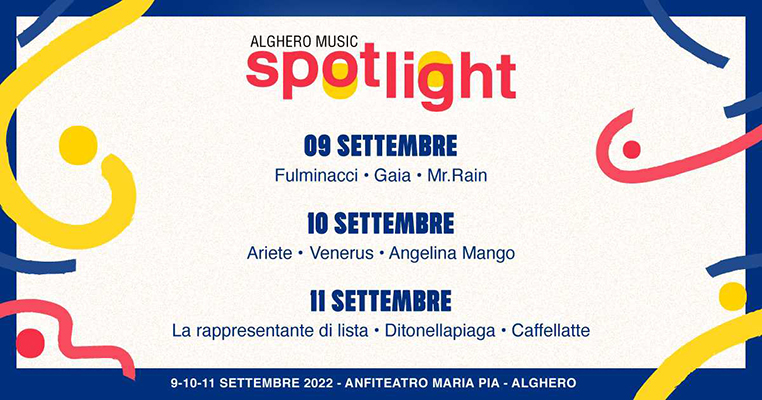 Svelato il cast della prima edizione dell'Alghero Music Spotlight!