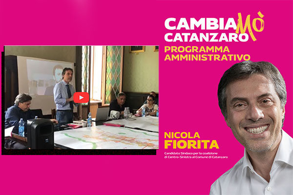 Comunali: presentazione del programma elettorale del candidato a Sindaco Nicola Fiorita. Video e programma in pdf