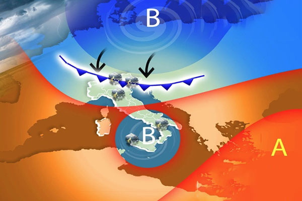 Meteo: weekend, con un fronte freddo e un vortice temporalesco sull'Italia, ecco gli effetti