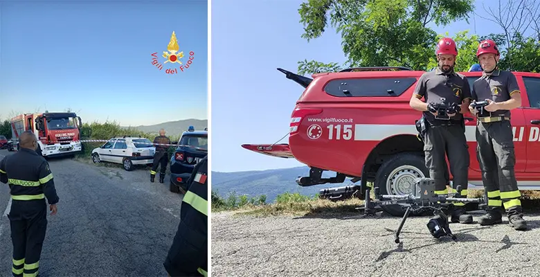 Si conclude con un dramma il ritrovamento dell’uomo scomparso trovato morto dai Vvf e Cc