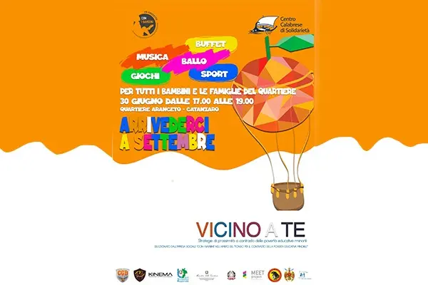 Al quartiere Aranceto di Catanzaro il progetto "Vicino a te" le ultime attività prima dell'arrivederci a settembre