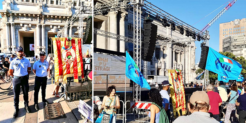 Gonfalone di Catanzaro alla manifestazione di Milano contro la 'ndrangheta #Maipiùstragi