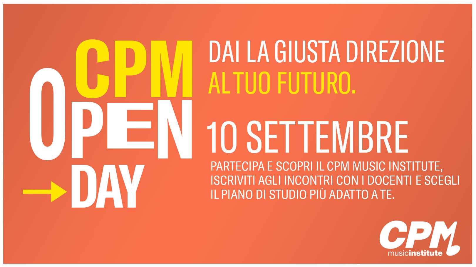 Al CPM Music Institute di Milano sono aperte le iscrizioni per il nuovo accademico 2022/2023.