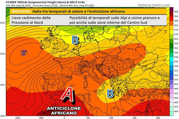 Meteo: Weekend, Italia divisa tra temporali e caldo africano; il dettaglio