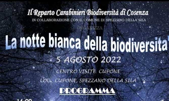 Reparto Carabinieri Biodiversità Cosenz Quinta edizione della notte della Biodiversità