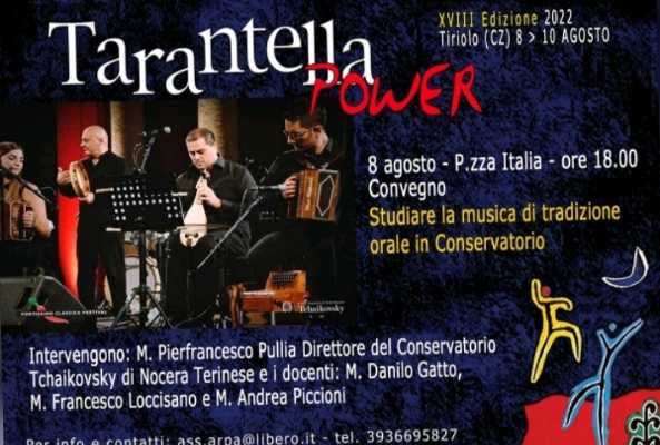 Al via domani a Tiriolo la 18esima edizione del “Tarantella Power”