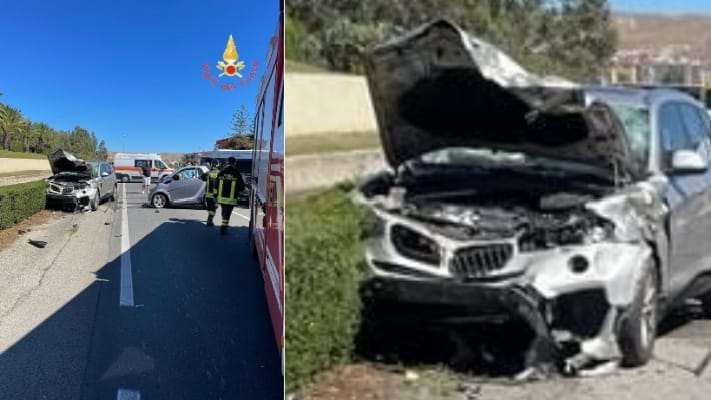 Incidenti mortali. SS106, scontro fra tre auto, bilancio un morto e tre feriti. Intervento dei Vvf. Video