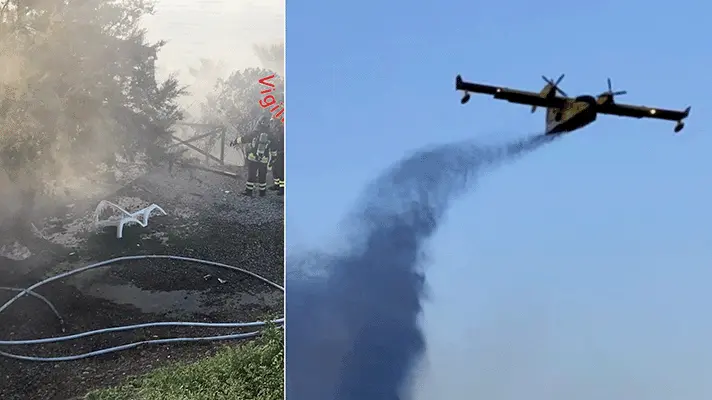 Due vasti incendi nel catanzarese mettono alla prova i Vvf. I dettagli