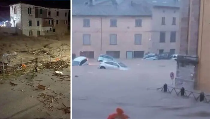 Maltempo, tragedia nelle Marche, Bilancio  morti e dispersi. Strade trasformate in fiumi esondato il Misa, i dettgali