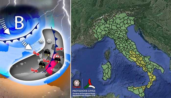 Meteo: Allerta protezione Civile, altre 2 perturbazioni colpiranno l'Italia con temporali e neve, i dettagli