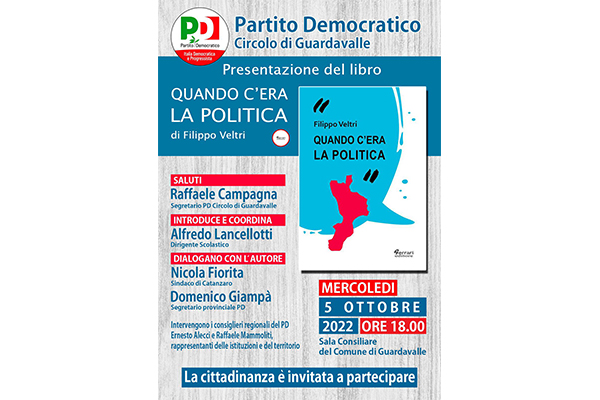 Guardavalle Partito Democratico. Quando C’era la Politica di Filippo Veltri