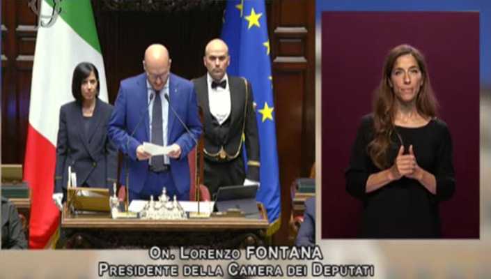 Il primo Video discorso del Presidente della Camera Lorenzo Fontana. Aggiornamento.