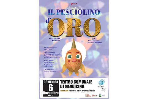 "Il pesciolino d'oro" va in scena al teatro comunale di Mendicino