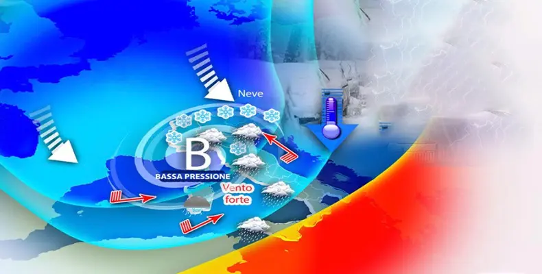 Meteo: un ciclone si risveglia dal letargo, in arrivo pioggia, vento e neve la previsione