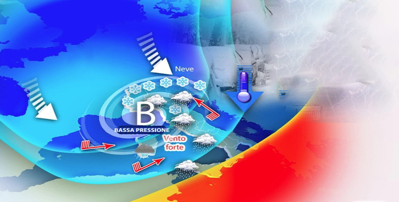 Meteo: un ciclone si risveglia dal letargo, in arrivo pioggia, vento e neve la previsione