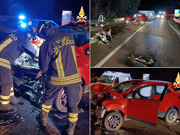 Incidenti mortali. SS 107 scontro a tra moto e auto deceduto centauro, intervento dei Vvf 118 e Cc