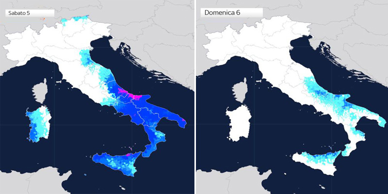 Meteo: un Weekend autunnale con freddo e tante piogge, i dettagli