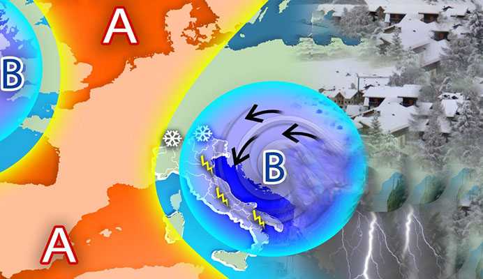 Meteo: Weekend, un vortice freddo minaccia l'Italia, le previsioni