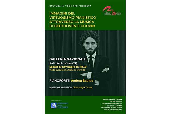 Rassegna “Note tra i luoghi della cultura di Cosenza” Grande attesa per il concerto del maestro Andrea Bauleo
