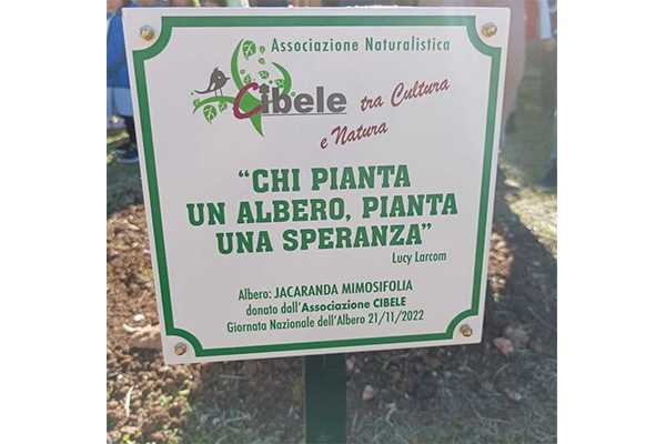 Giornata nazionale dell’albero, l’associazione Cibele  dona un albero a ogni istituto comprensivo di Floridia
