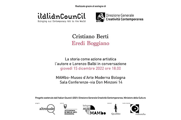 Presentazione del libro d'artista "Eredi Boggiano" di Cristiano Berti al Mambo