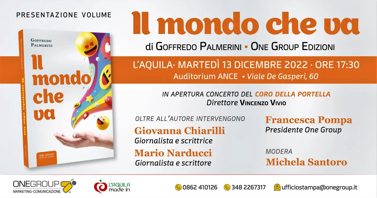 “Il mondo che va”, fresco di stampa il nuovo libro di Goffredo Palmerini