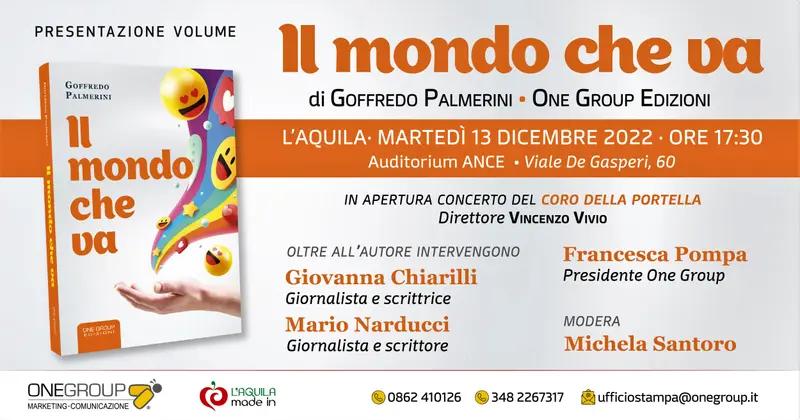 “Il mondo che va”, fresco di stampa il nuovo libro di Goffredo Palmerini