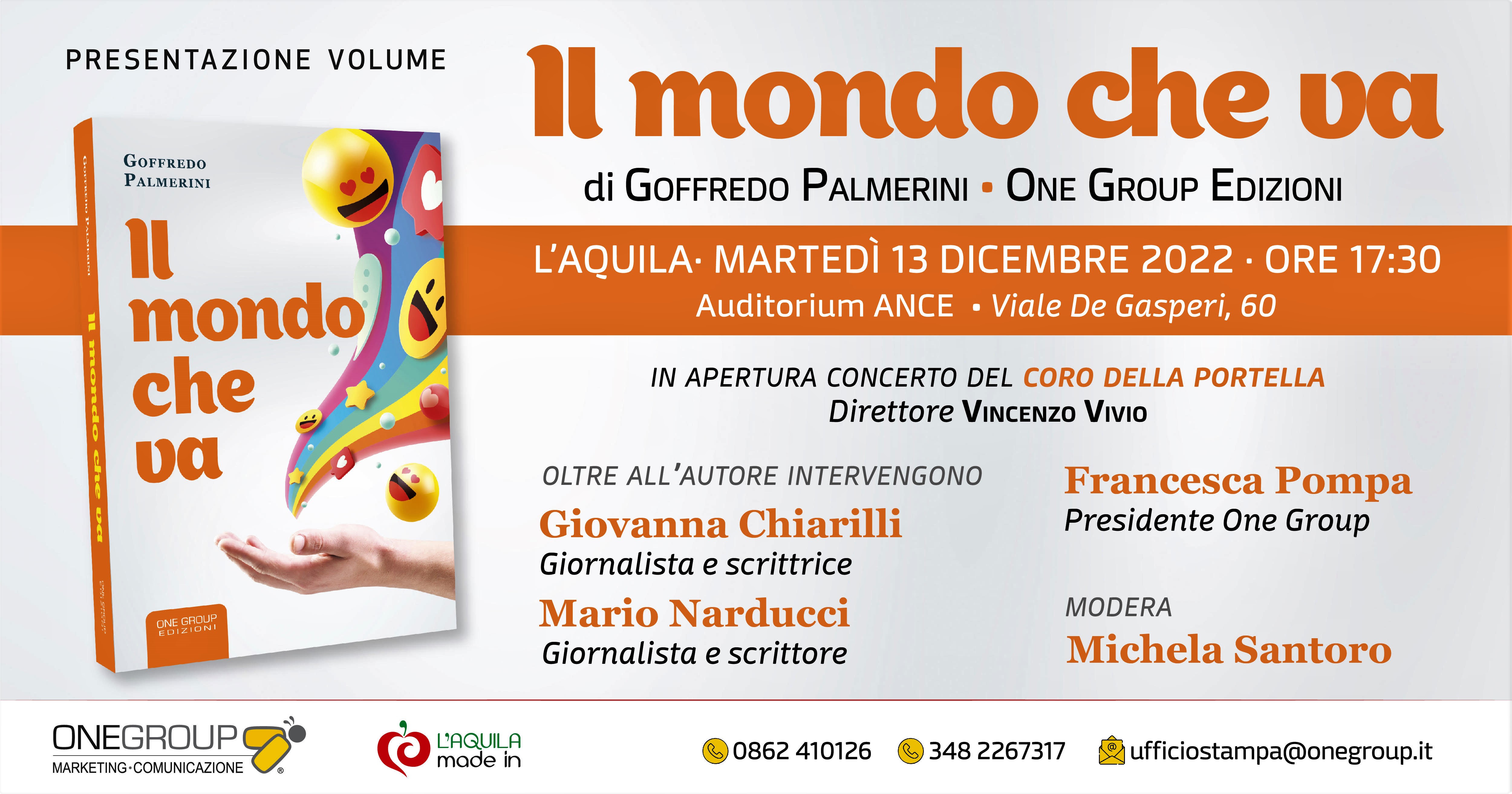 “Il mondo che va”, fresco di stampa il nuovo libro di Goffredo Palmerini