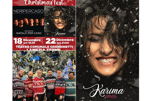 “Lamezia Christmas Fest” dedicata alla lotta al tumore al seno della “Susan G. Komen” con I Neri Per Caso e Karima al Teatro Grandinetti