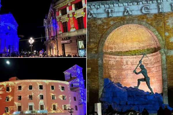 Catanzaro. Si è acceso il Natalie con il videomapping e l’illuminazione artistica nel centro storico