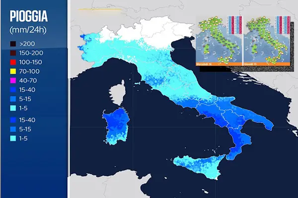 Meteo Pioggia e primi fiocchi in atto, peggiora nelle prossime ore con neve fino in pianura, i dettagli