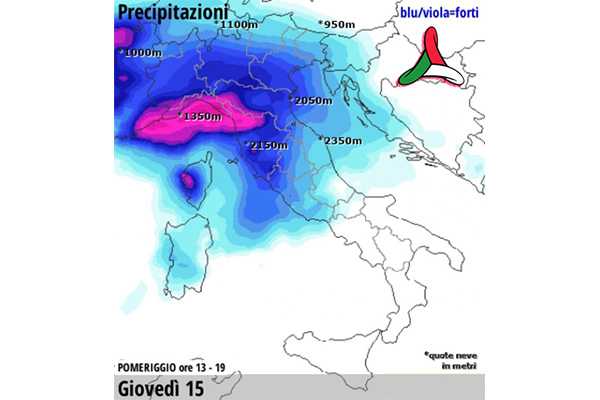 Allerta meteo: Avviso della Protezione Civile per nubifragi, vento e pure rischio neve in pianura, i dettagli