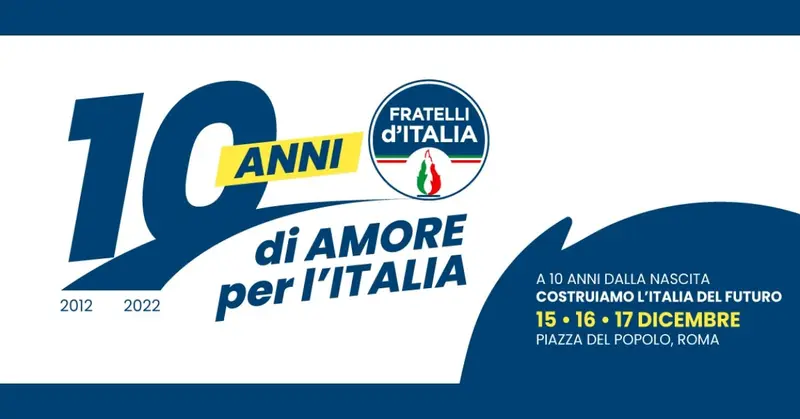 I 10 anni di Fratelli d’Italia fanno bene alla Nostra Repubblica, alle istituzioni e alla democrazia