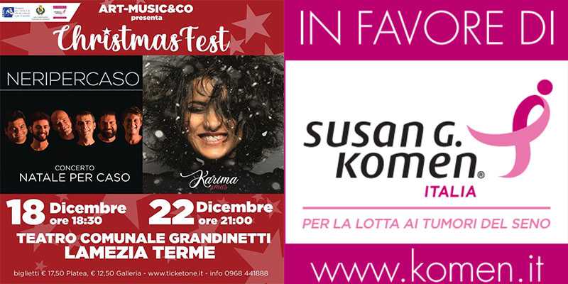 Domani il concerto dei Neri Per Caso al Teatro Grandinetti di Lamezia Terme apre il “Christmas Fest”