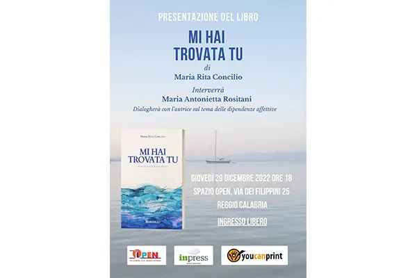 Libri, allo Spazio Open si presenta “Mi hai trovata tu” di Maria Rita Concilio