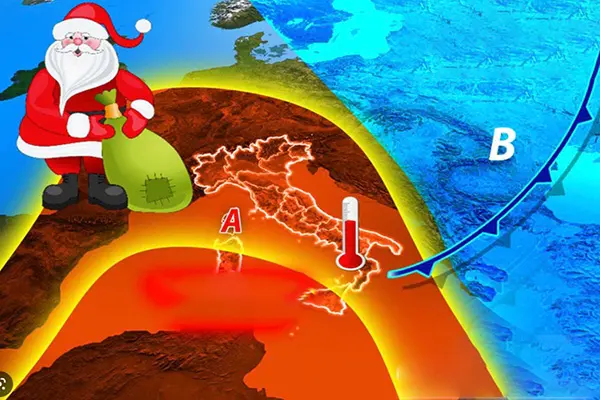 Meteo: Weekend di Natale con l'Anticiclone africano, punte di 24°C, specie al Centro-Sud tra la Vigilia e Santo Stefano, le previsioni
