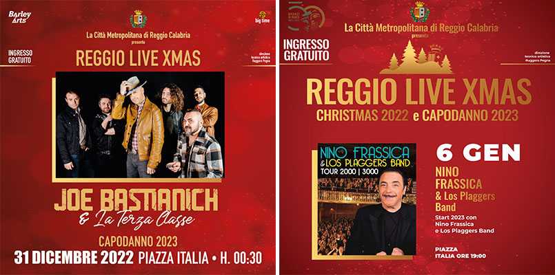 Domani, dalle 00:30 Capodanno internazionale a Reggio Calabria con il Festoso Concerto di Joe Bastianich e La Terza Classe!