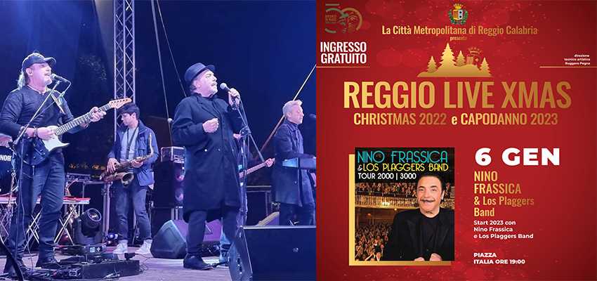 Si chiude domani sera il “Reggio Live Xmas” in Piazza Italia  Con Nino Frassica e Los Plaggers Band. Ingresso libero