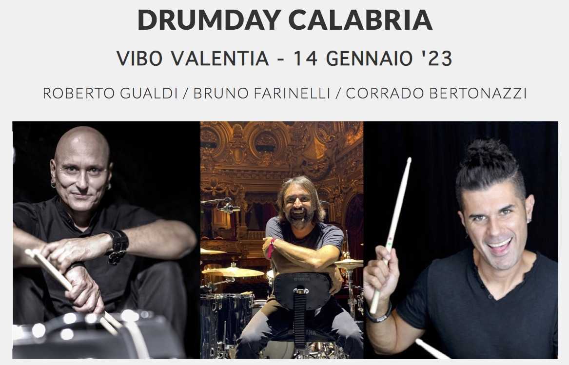 Drum Day Calabria: evento unico a Vibo Valentia con tre celebri batteristi