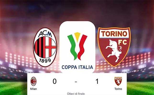 Coppa Italia: 1-0 al Milan dts, Torino ai quarti. Pioli: "dovevamo fare di più"