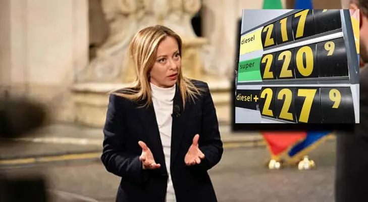 Caro Carburante. Premier Giorgia Meloni al Tg1: "Lavoriamo per dare priorità alla crescita"