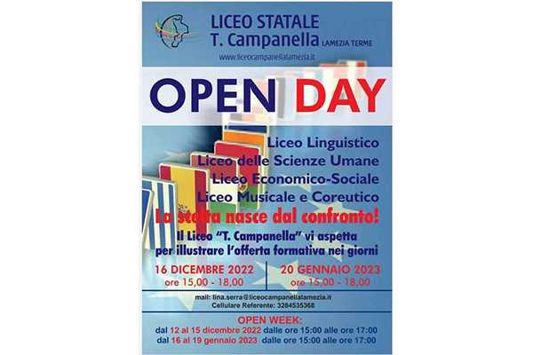 Lamezia Terme. Open day al Liceo Campanella